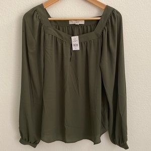 NWT Loft squared neck top